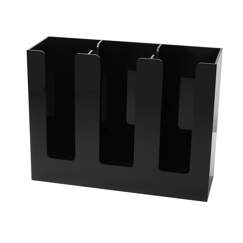 กล่องอะคริลิคจ่ายแก้ว กล่องใส่แก้วกาแฟ ที่ใส่แก้ว เครืองดื่ม 3 ช่อง