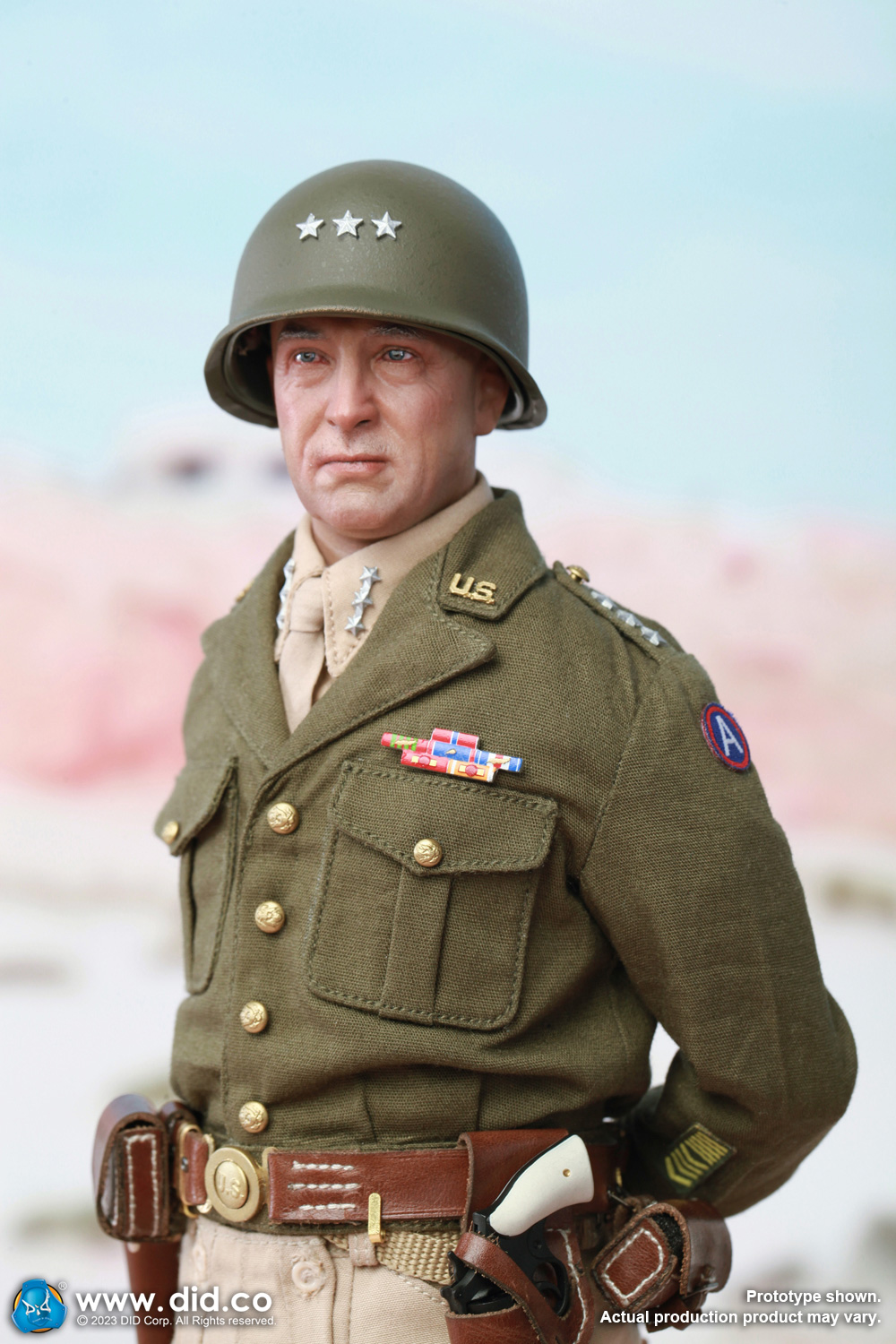 DID A80164+E60071 1/6 WWII General of the United States Army - George Smith Patton Jr.+Accessory Kit