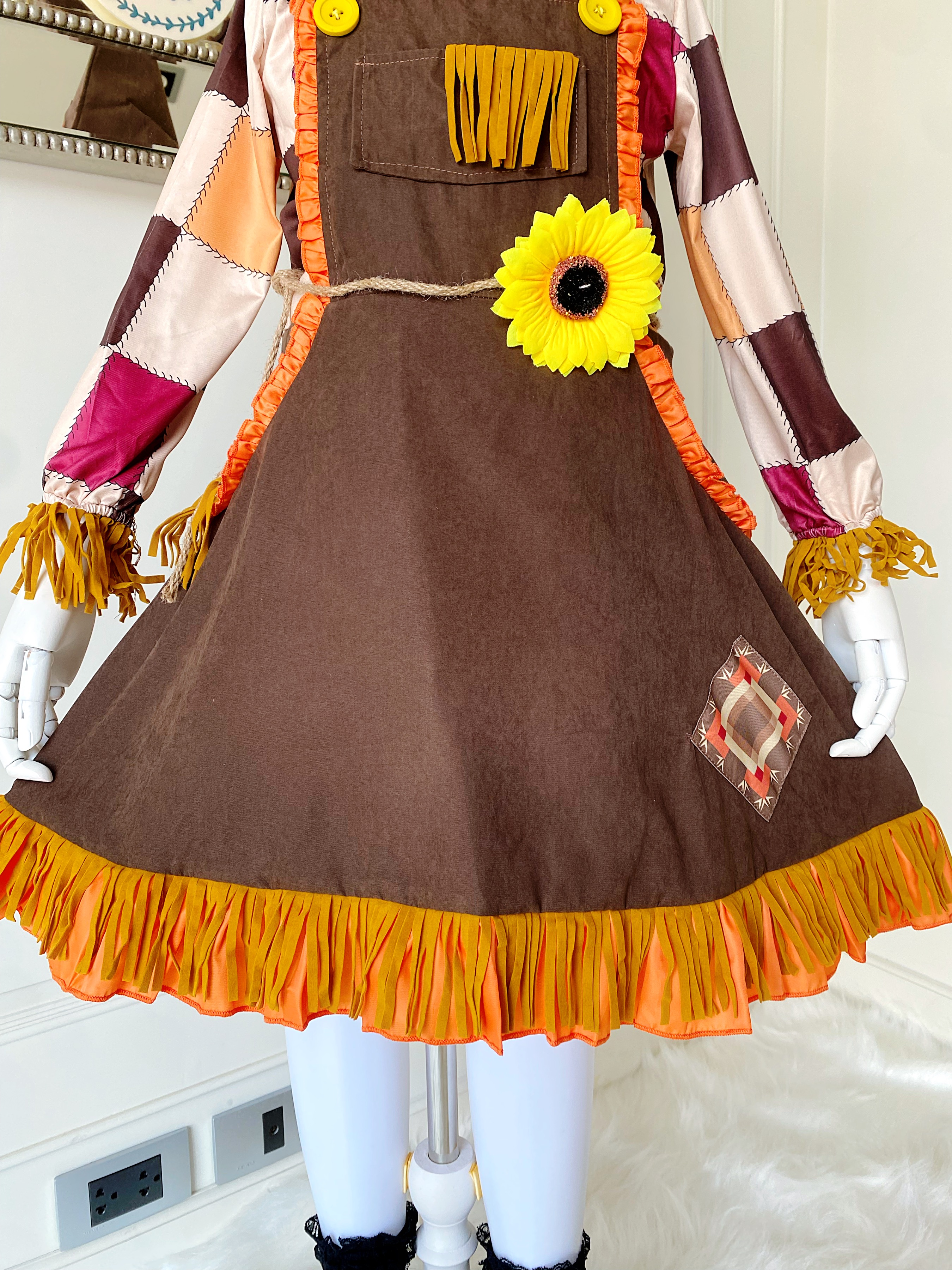 (HW) ชุดฮาโลวีน&คอสเพลย์ ชุดเอลฟ์ รุ่นสีเอิร์ธโทน (Elf) พร้อมหมวก ถุงเท้าและของตกแต่ง