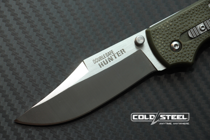 มีดพับนายพราน cold steel รุ่น DOUBLE SAFE HUNTER ใบมีด 8cr13 Mov ทรงโบวี ( AAA ) ด้ามเขียว