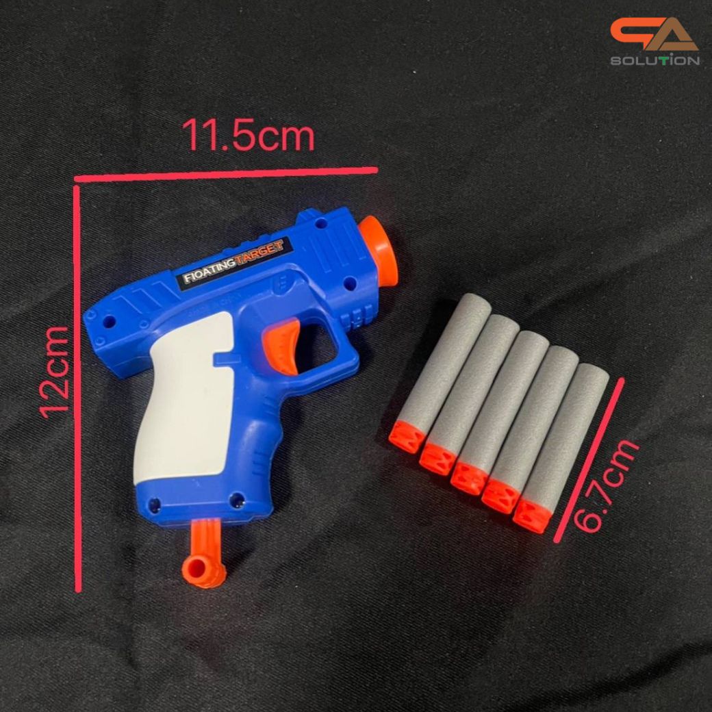 เกมส์ยิงเป้าตั้งโต๊ะ ขนาด (W)65 x (D)30 x (H)92 cm. พร้อมเป้าเคลื่อนที่ 4 แผ่น 3 ชุด และปืนกระสุนโฟม 1 กระบอก