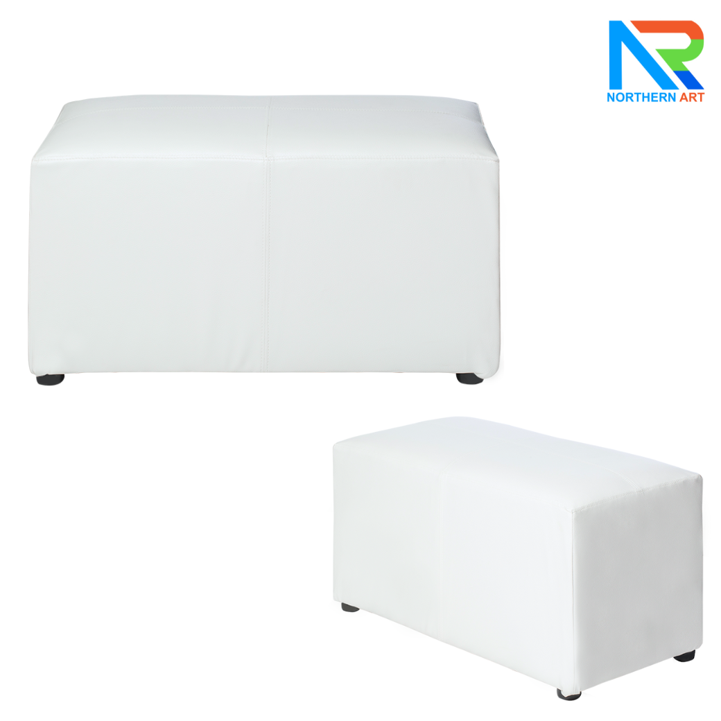 เช่าเก้าอี้สตูลม้านั่ง เบาะหนัง 2 ที่นั่ง พร้อมจุกรองฐาน มี 2 สี ขาวและดำ