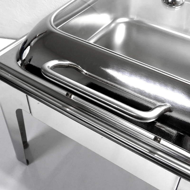 หม้ออุ่นอาหาร 6 ลิตร ทรงเหลื่ยม ฝากระจก