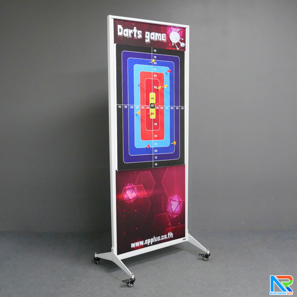 เกมส์ปาเป้าแม่เหล็ก ขนาด (W)71 x (D)51 x (H)183 cm. พร้อมลูกดอกแม่เหล็ก 10 อัน