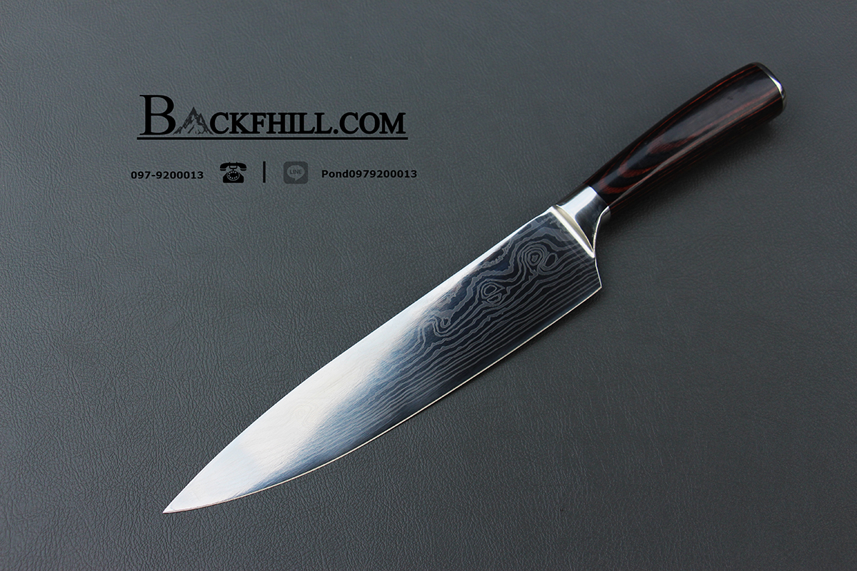 มีดเดบะแล่ปลาลายดามัสกัส Japanese Deba Knife ขนาด 13 นิ้ว