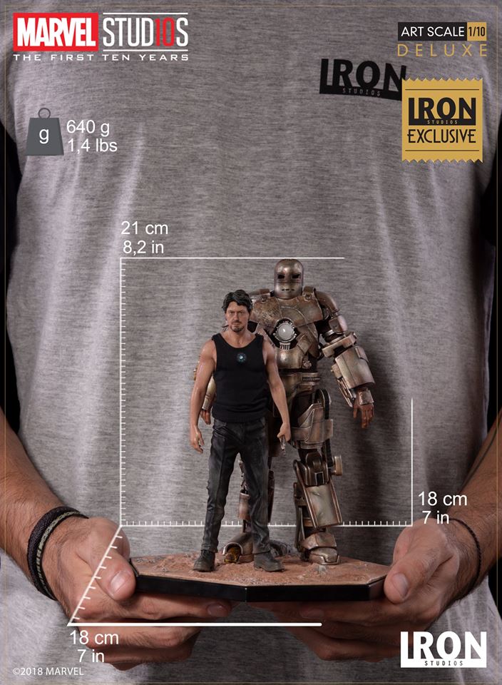 Iron Studios Deluxe Art Scale 1/10 Tony Stark & Mark I (Exclusive)