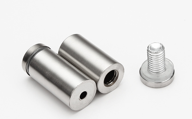 หมุดลอยสแตนเลส สีเงิน ขนาด 12x25 มม.ยึดกรอบภาพอะคริลิค หรือหมุดยึดกระจก *** ราคาต่อชื้น *** (สั่งขั้นต่ำ 12 ตัว)