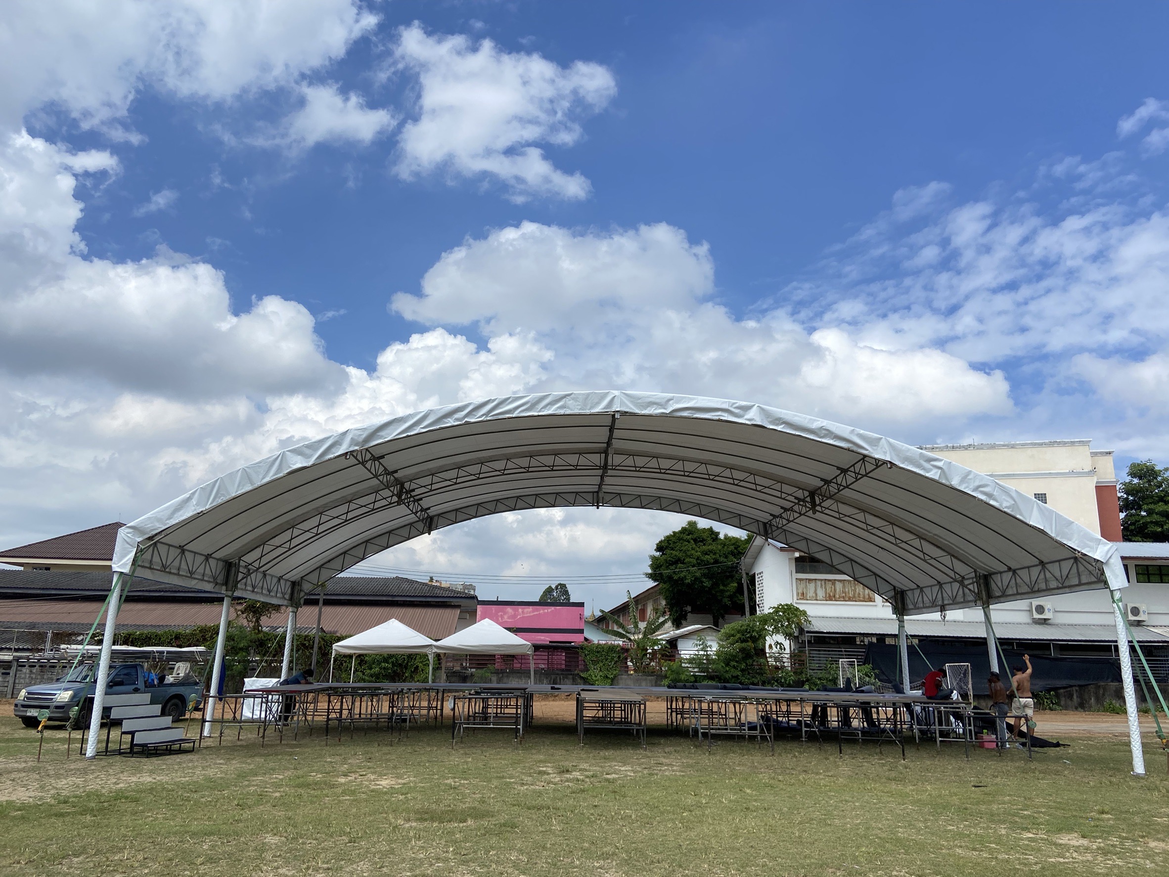 เต็นท์โดมขนาดใหญ่ กว้าง 18 เมตร เหมาะสำหรับงานแสดงสินค้า งานพิธีใหญ่ๆ หรืองานทั่วไป