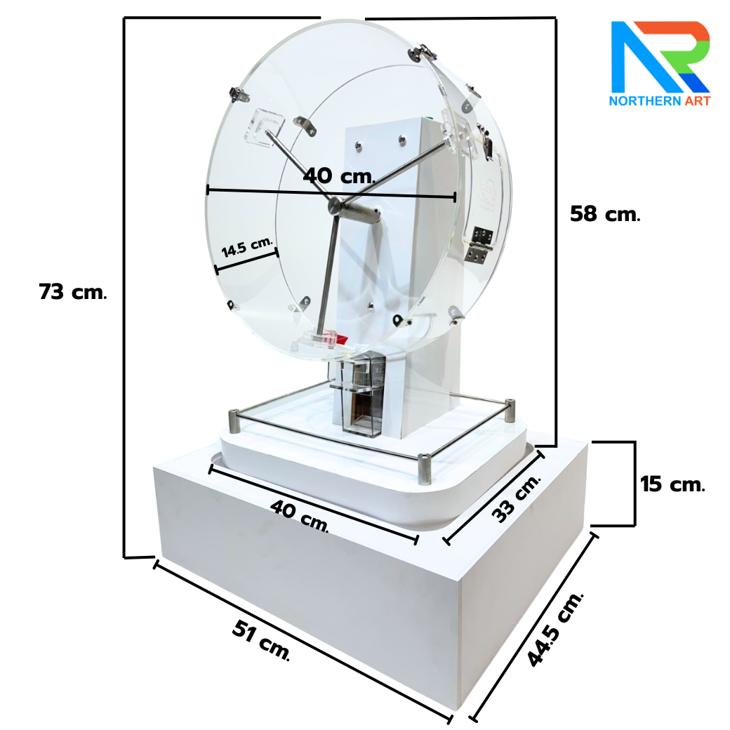 เช่าเกมส์หมุนบอลไฟฟ้า ตั้งโต๊ะ ขนาด (W)51 X (L)44.5 X (H)73 cm. หมุนได้ 360 องศา (ไม่รวมลูกบอล)