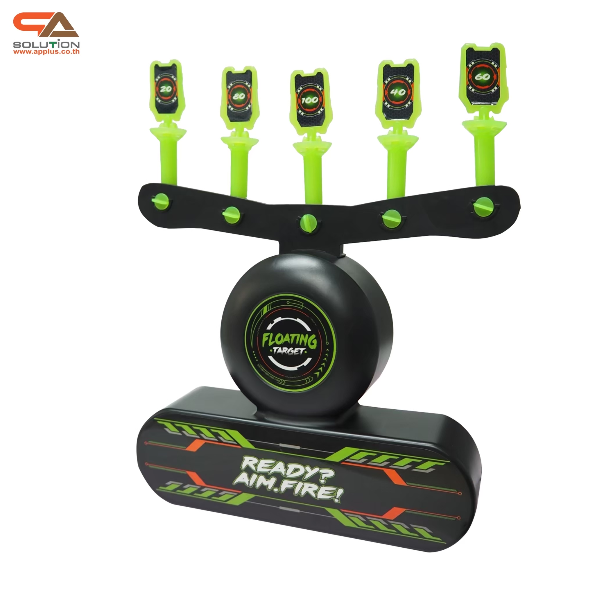 เกมส์ยิงเป้าลอย พร้อมเป้า 5 อัน และลูกบอลโฟม 10 ลูก พร้อมปืนอัดลม+กระสุนโฟม 1 ชุด