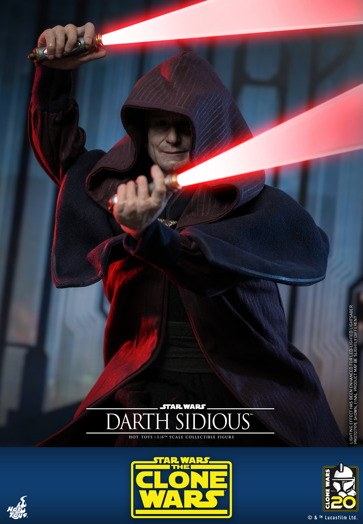 Hot Toys TMS102 1/6 Star Wars: The Clone Wars™ - Darth Sidious™
