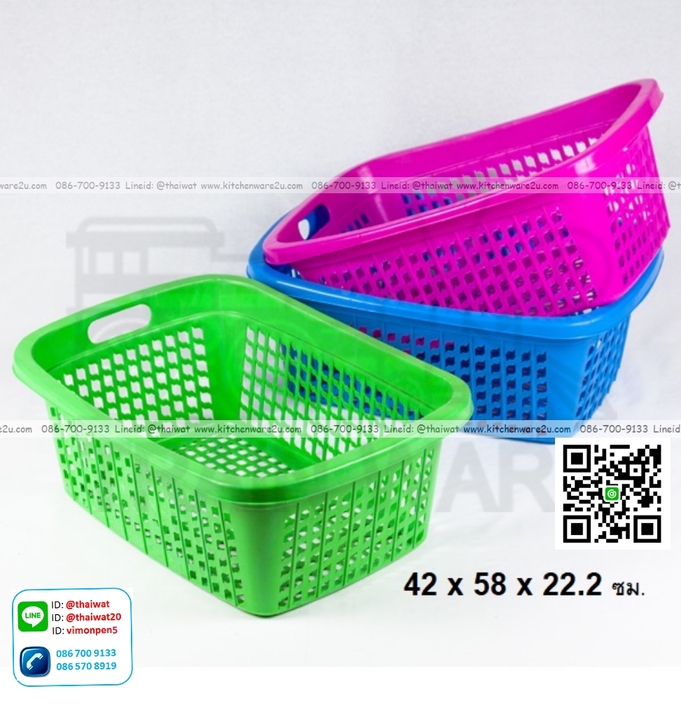 P07455 ตระกร้าใส่ผ้าทรงนอนเหลี่ยม สีหวาน (กว้าง 42 ยาว 58 สูง 22 ซม) No.124 เกรดเอ no.124 (ราคาส่งต่อ 1โหล :12 ใบ/750 บ ต่อโหล)