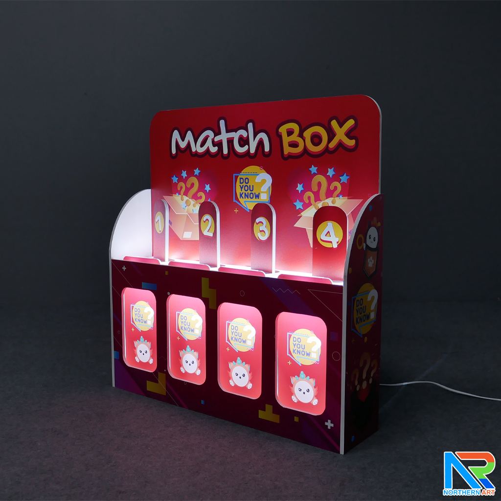 เกมส์จับคู่ เกมส์เรียงแท่ง ตั้งโต๊ะ ขนาด (W)66.5 x (D)15 x (H)70 cm. พร้อมไฟ LED เพิ่มความสว่าง