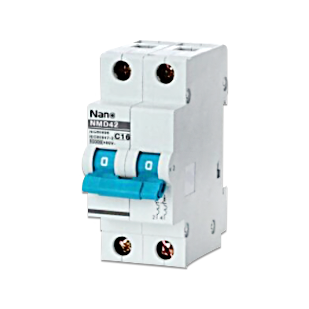 NANO เซอร์กิตเบรกเกอร์ MCB 2 Pole 10kA รุ่น NMD42C (6 ชิ้น / กล่อง)