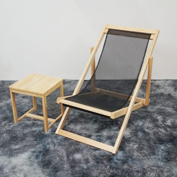 เก้าอี้ชายหาด เตียงชายหาด เนื้อในล่อน ซื้อ 2 แถมโต๊ะ Size : 58x98x89 cm.