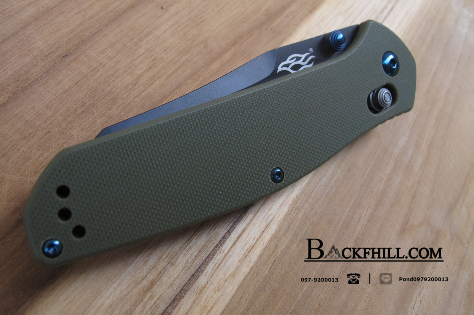 มีด Ganzo รุ่น F7563-GR (สีเขียว)- Firebird G10 Scales Folding Knife.