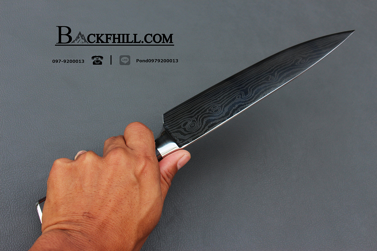 มีดเดบะแล่ปลาลายดามัสกัส Japanese Deba Knife ขนาด 13 นิ้ว