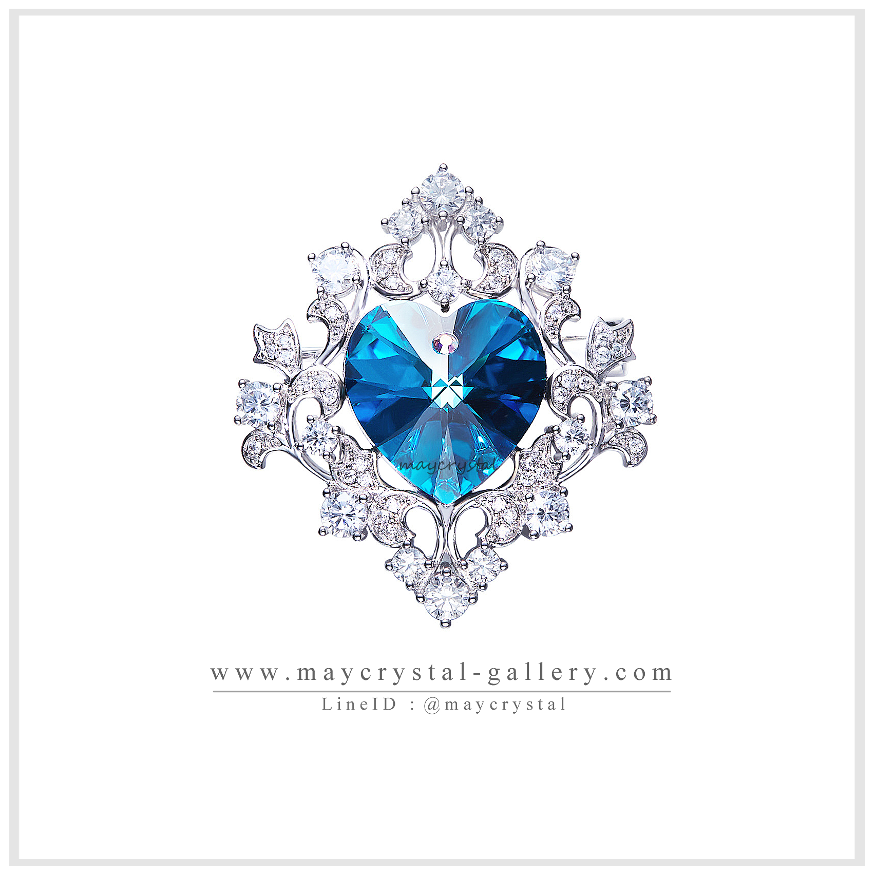 เข็มกลัดคริสตัลแบรนด์แท้ จากประเทศออสเตรีย (Embellished with Crystals from Austria)