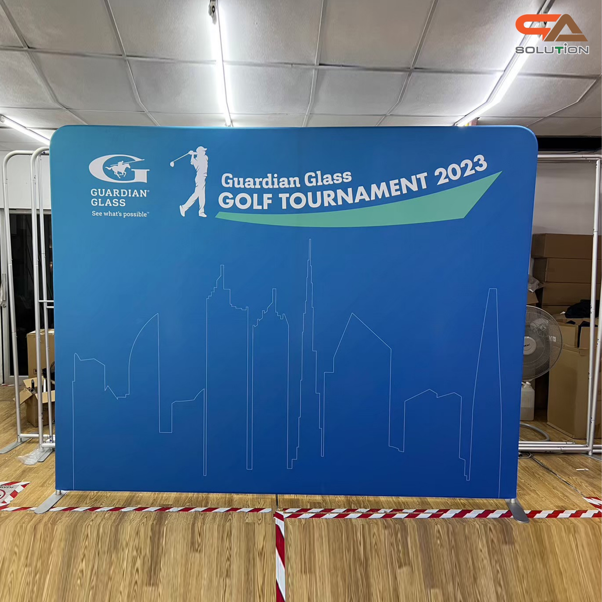 CLEARANCE SALE! แบคดรอปผ้า Fabric Backdrop รุ่นตรง ขนาด (W)244 x (H)226 cm. โครงอะลูมิเนียมถอดประกอบได้ แถมกระเป๋า ฟรี!