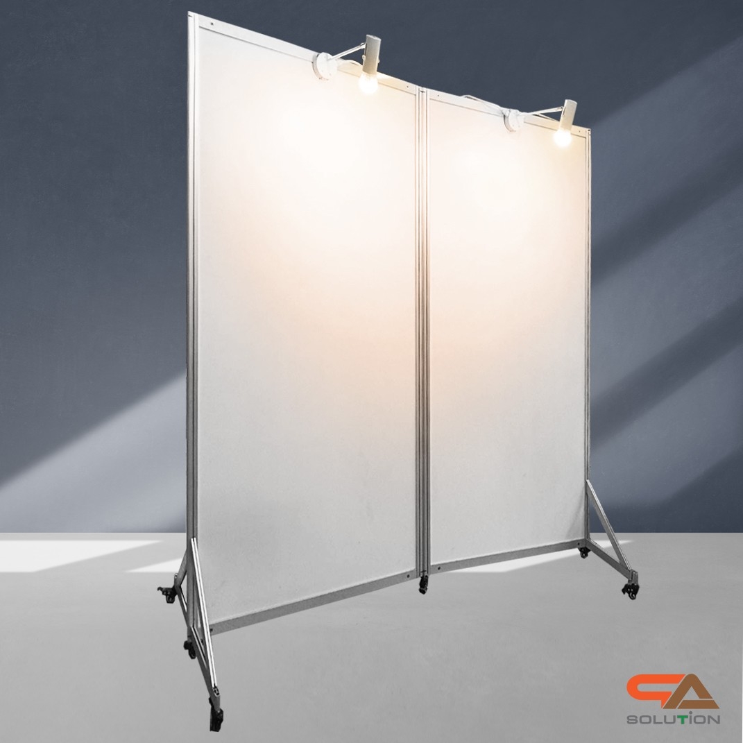 เช่าบอร์ดนิทรรศการ แบบ2บานต่อเนื่อง พร้อมล้อ ขนาด 100x200 ซม. พับเก็บได้ เคลื่อนย้ายสะดวก พร้อมบริการติดตั้งและรื้อถอน