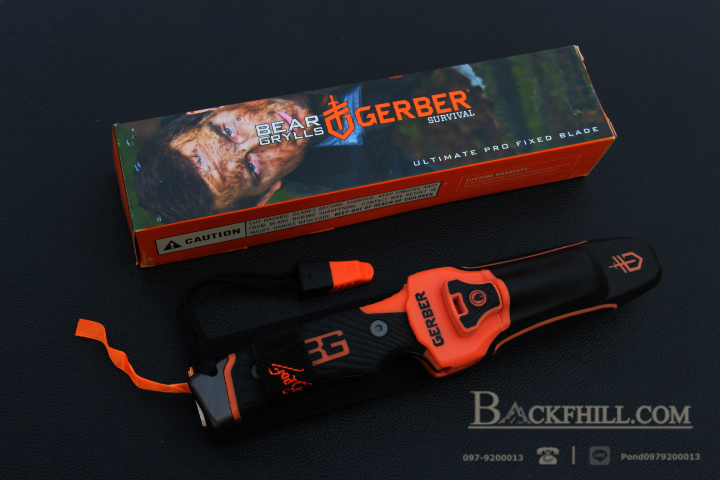 มีดใบตายสุดยอดมีดลุยป่า Gerber bear grylls Ultimate Pro fixed Blade OEM ขนาด 10 นิ้ว พร้อมอุปกรณ์