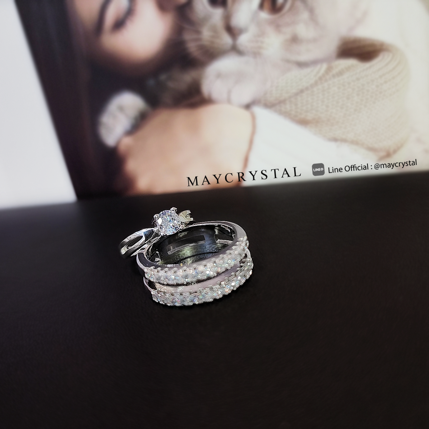 แหวนคริสตัลแบรนด์ จากประเทศออสเตรีย (Embellished with Crystals from Austria)