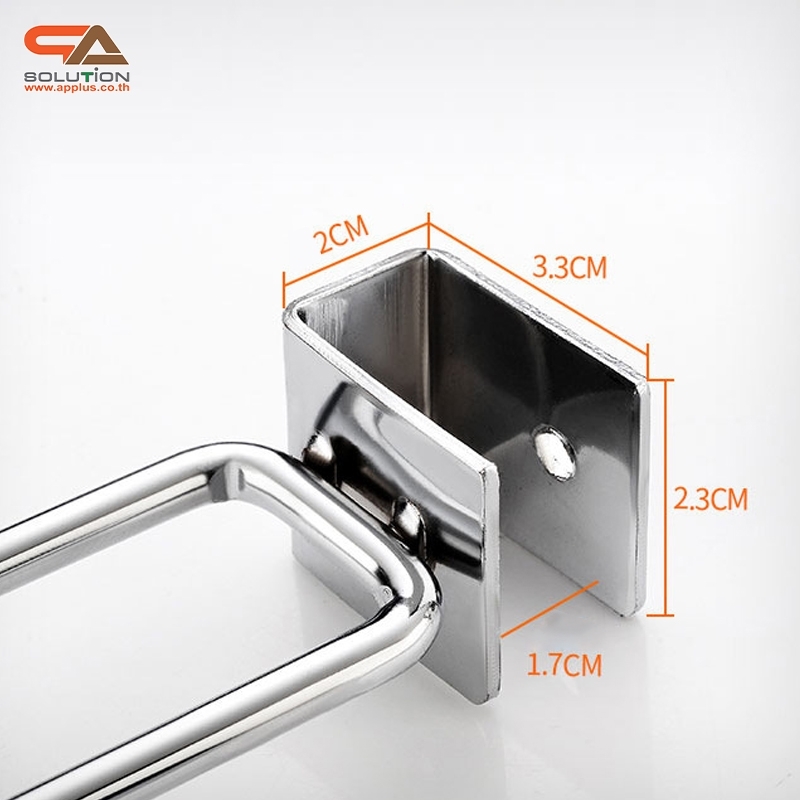 ขอแขวนสินค้า HOOK แบบแขนคู่ แขนบนยาว 15 cm. แขนล่าง 13.5 cm. สีเงิน พร้อมป้ายราคา 4x6 cm.