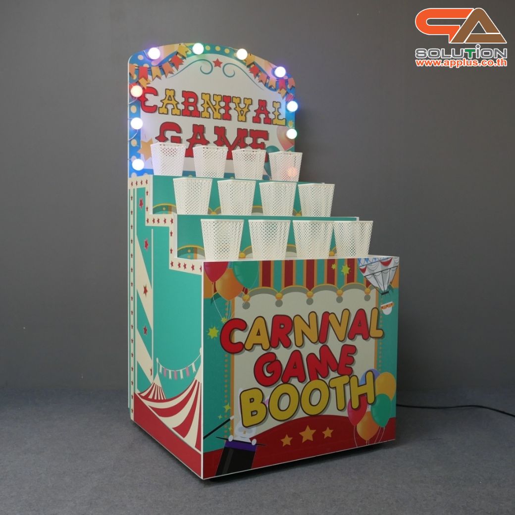 เกมส์ CARNIVAL โยนบอลลงตะกร้า ขนาด (W) 80 x (L)64 x (H)160 cm. ตะกร้า 12 ใบ พร้อมลูกบอล 10 ลูก (คละสี)
