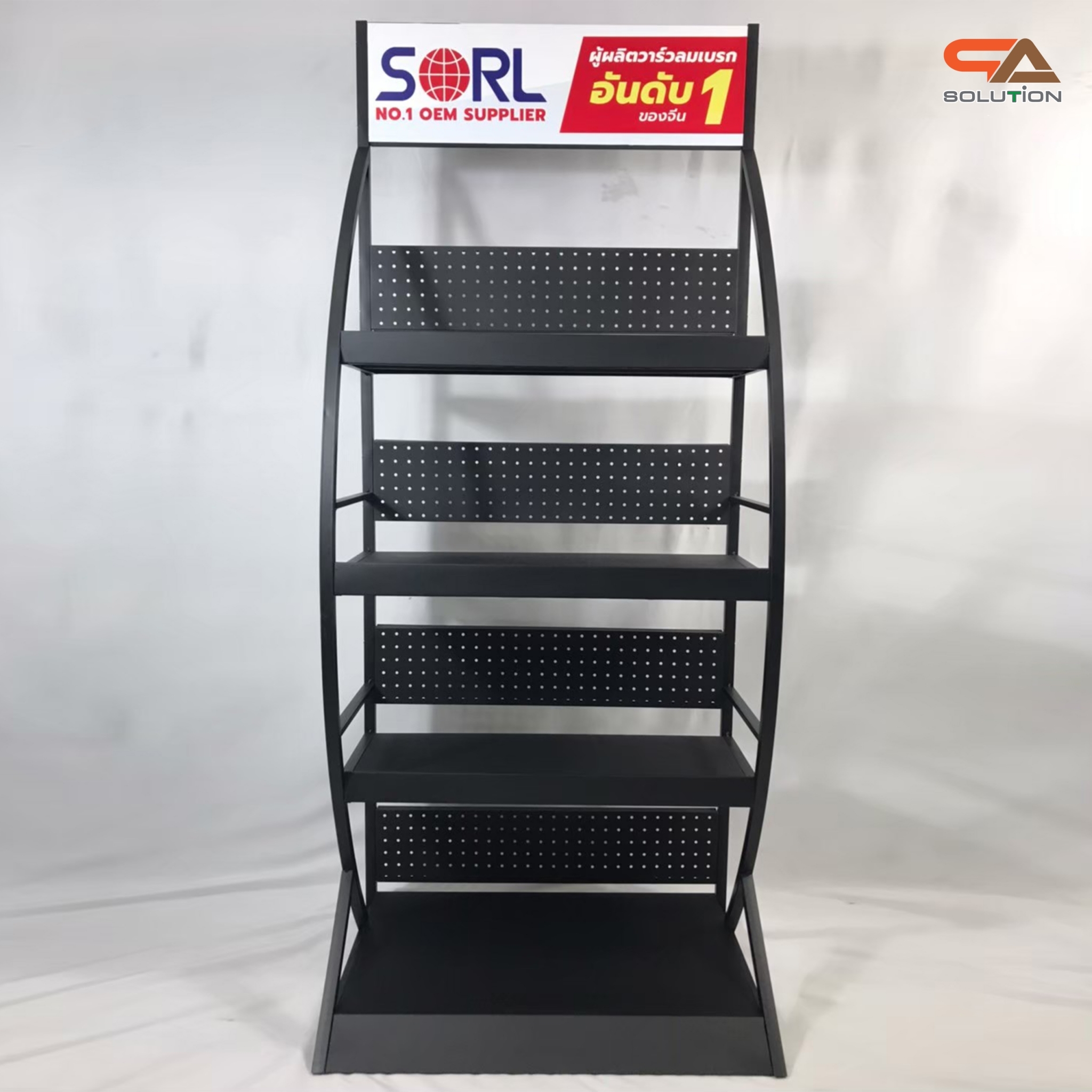 ชั้นวางสินค้าเหล็ก 4ชั้น สีดำขนาด(W)70 x (D)45 x (H)170 cm.(ถอดประกอบได้) แข็งแรง รับน้ำหนักได้ดี