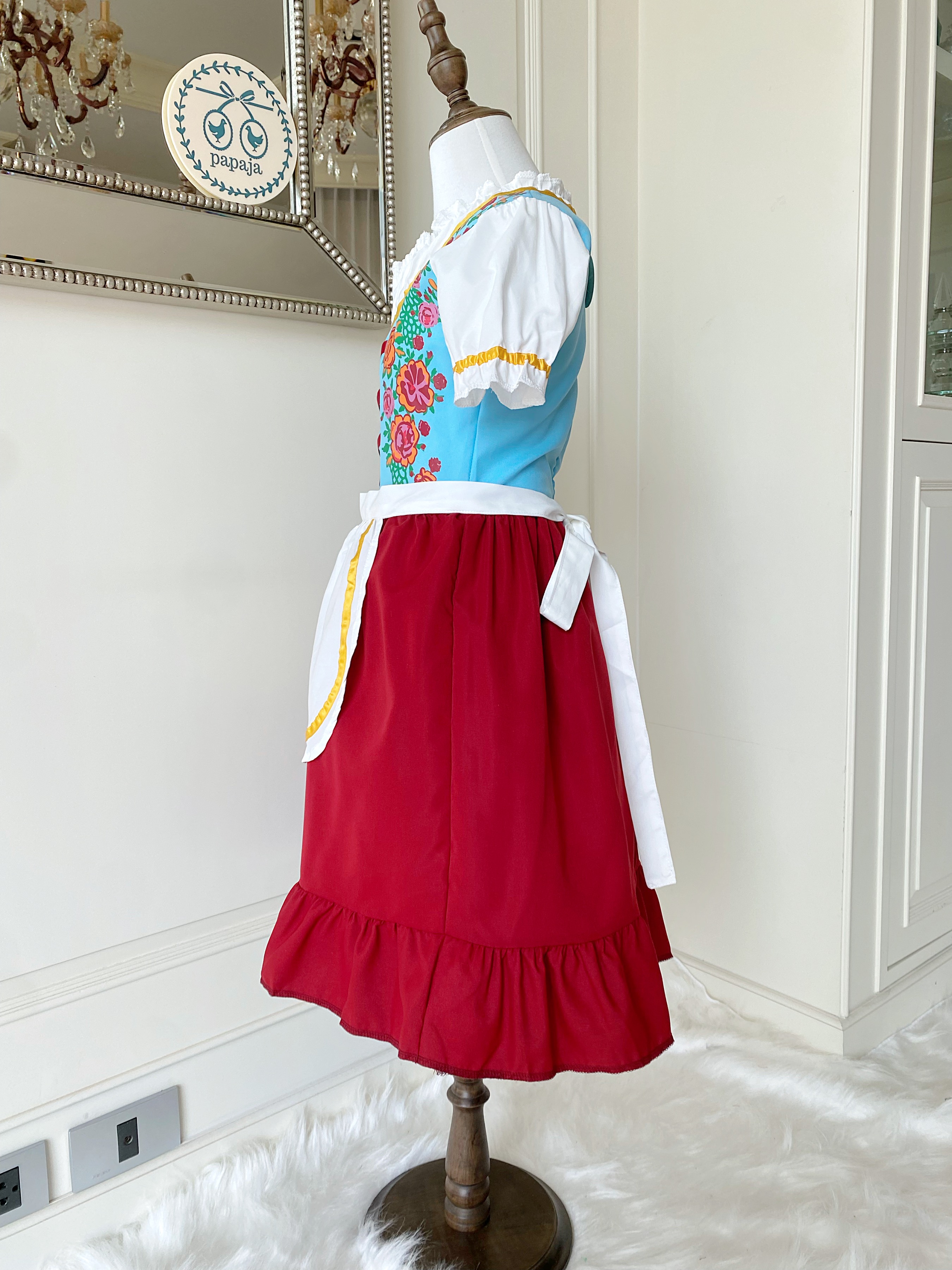 ชุดคอสเพลย์ ชุดประจำชาติเยอรมัน (German) เด็กหญิง โทนฟ้าแดง