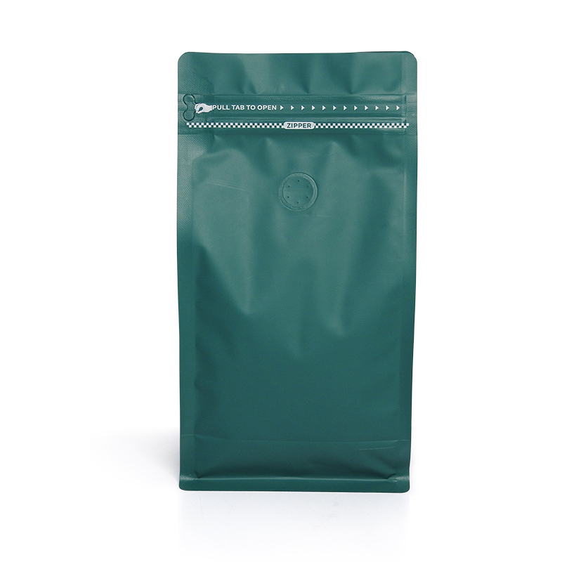 Cube Series coffee bag 500g with valve, zip lock, can stand, expandable beside (50PCS Per Pack)
