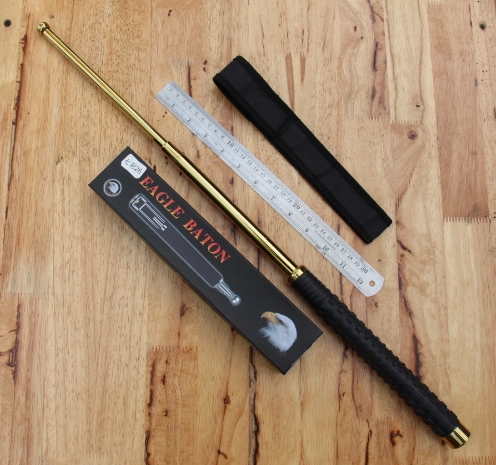 กระบองเหล็ก ดิ้วเหล็ก 3 ท่อน EAGLE Baton. ของแท้ (สีทอง)