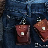 ซองหนังใส่ ZIPPO ซองหนังแท้สำหรับใส่ไฟแชค ZIPPO HANDMADE 100% By BACKFHILL. สีน้ำตาลเข้ม