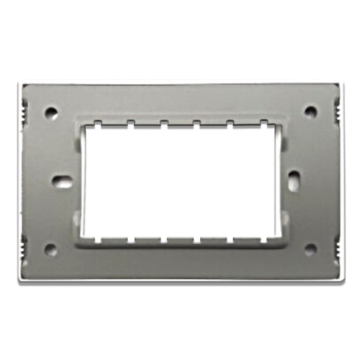 NANO แผงหน้ากากขอบเหลี่ยม ขนาด 3 ช่อง Urban series สีเทา รุ่น UR-C03S (25 ชิ้น/กล่อง)