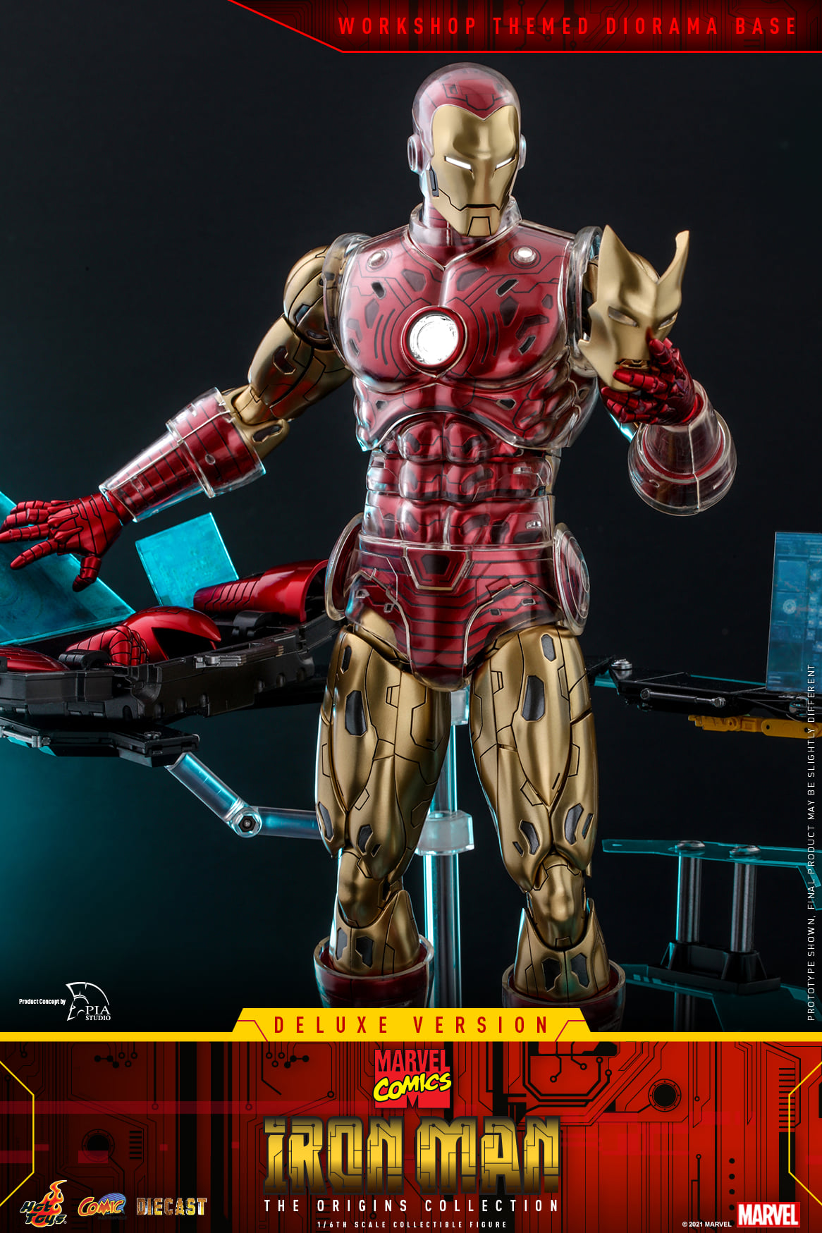 Hot Toys CMS08D38 1/6 Marvel Comics - Iron Man (Deluxe Version) [The Origins Collection]