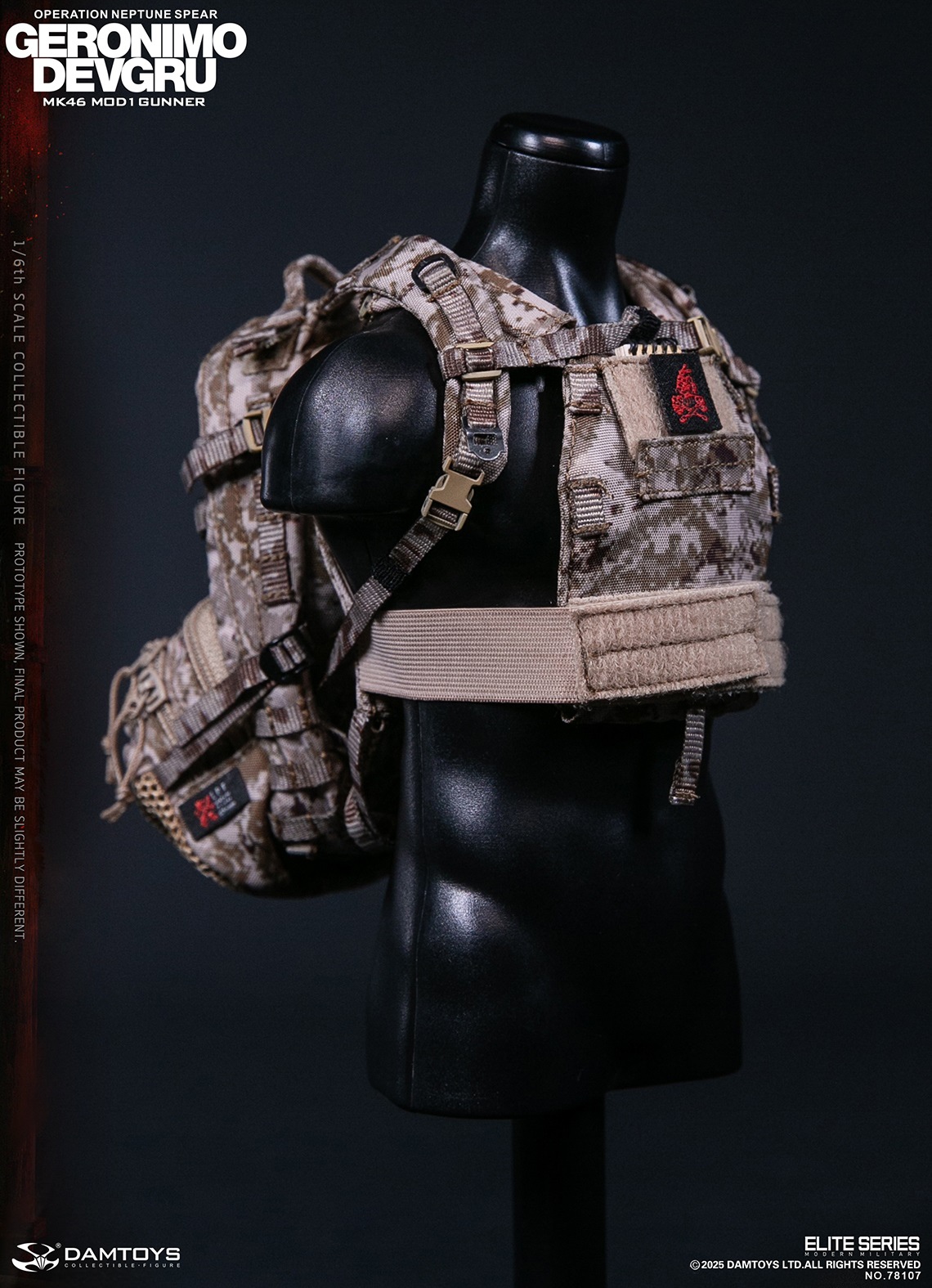 DAMTOYS 78107 DEVGRU Operation Neptune Spear “GERONIMO” MK46 MOD1 GUNNER