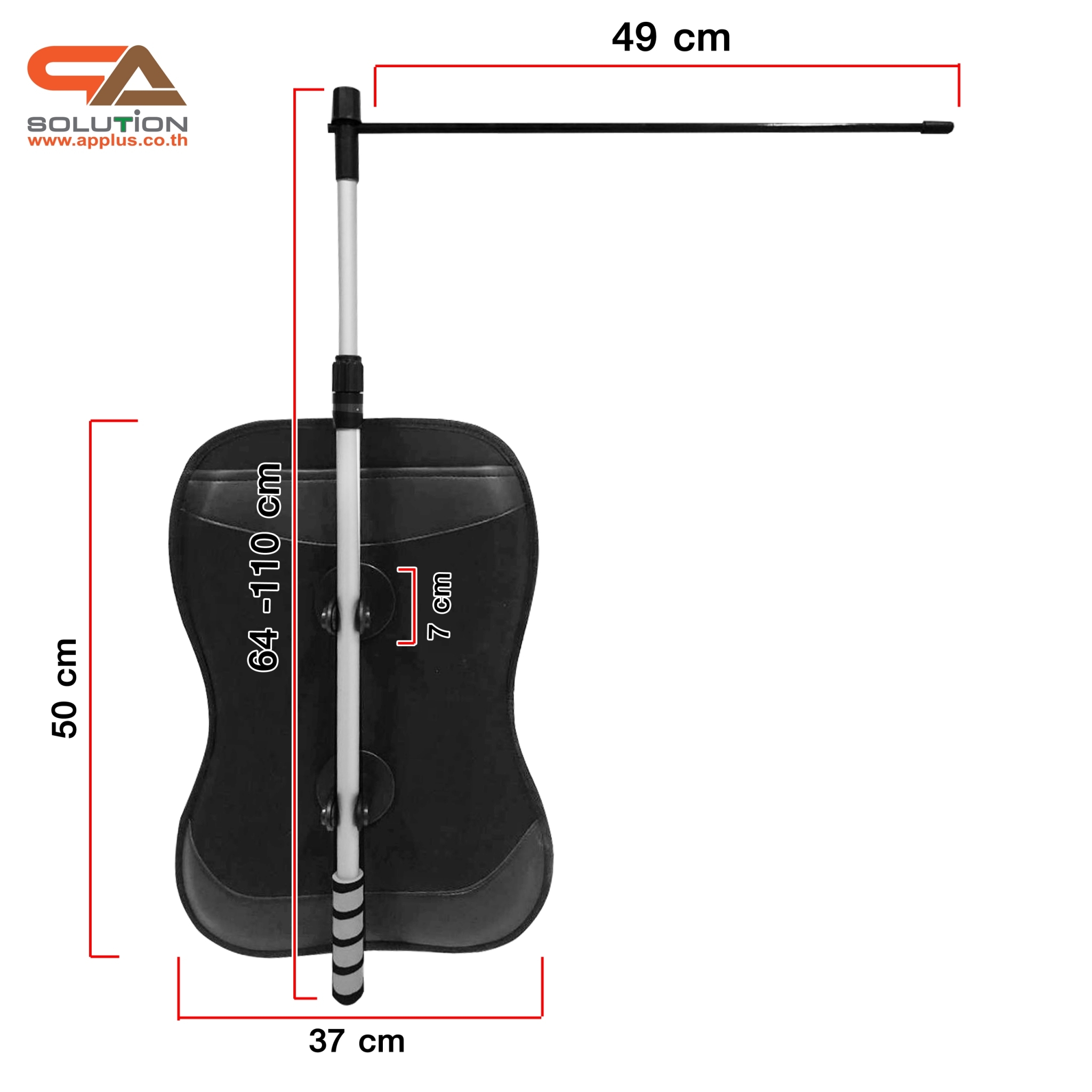 เช่าเป้ธงญี่ปุ่น รุ่นA พร้อมเสาอะลูมิเนียม ขนาดธง (W) 45 X (H) 100 cm.