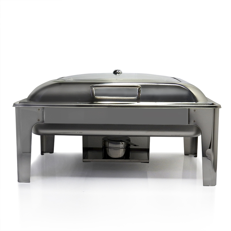 หม้ออุ่นอาหาร 9 ลิตร ทรงเหลี่ยม ฝากระจก