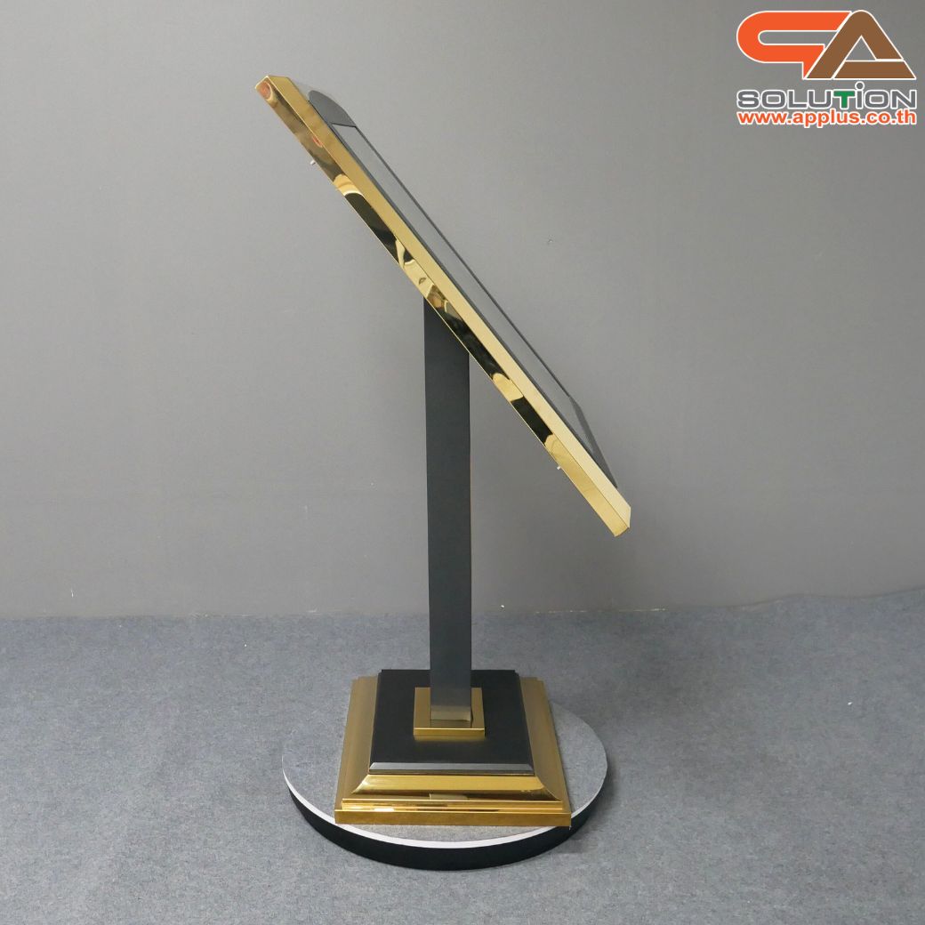 เช่าโปสเตอร์สแตนสีทอง ขนาด A1 โชว์งานพิมพ์ 1 ด้าน ฐานเสริมหิน มั่นคง