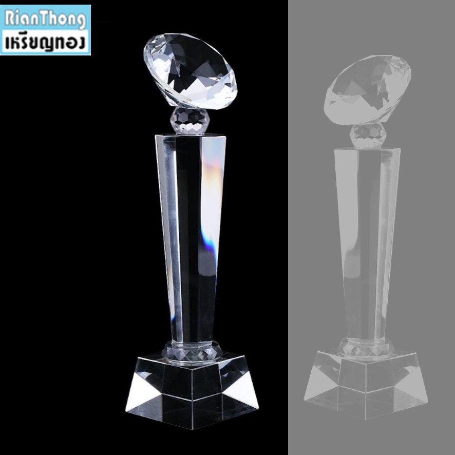 TC3005 ถ้วยรางวัลคริสตัล แบบเพชร