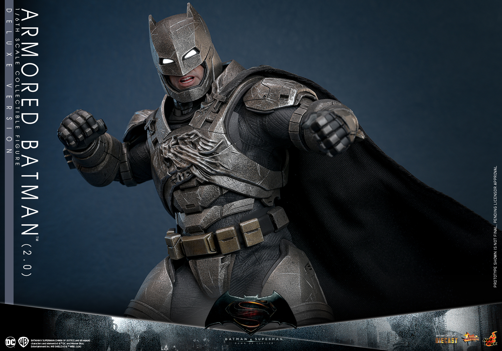 Hot Toys MMS743D63 Batman v Superman: Dawn of Justice - Armored Batman (2.0) [Deluxe Version]