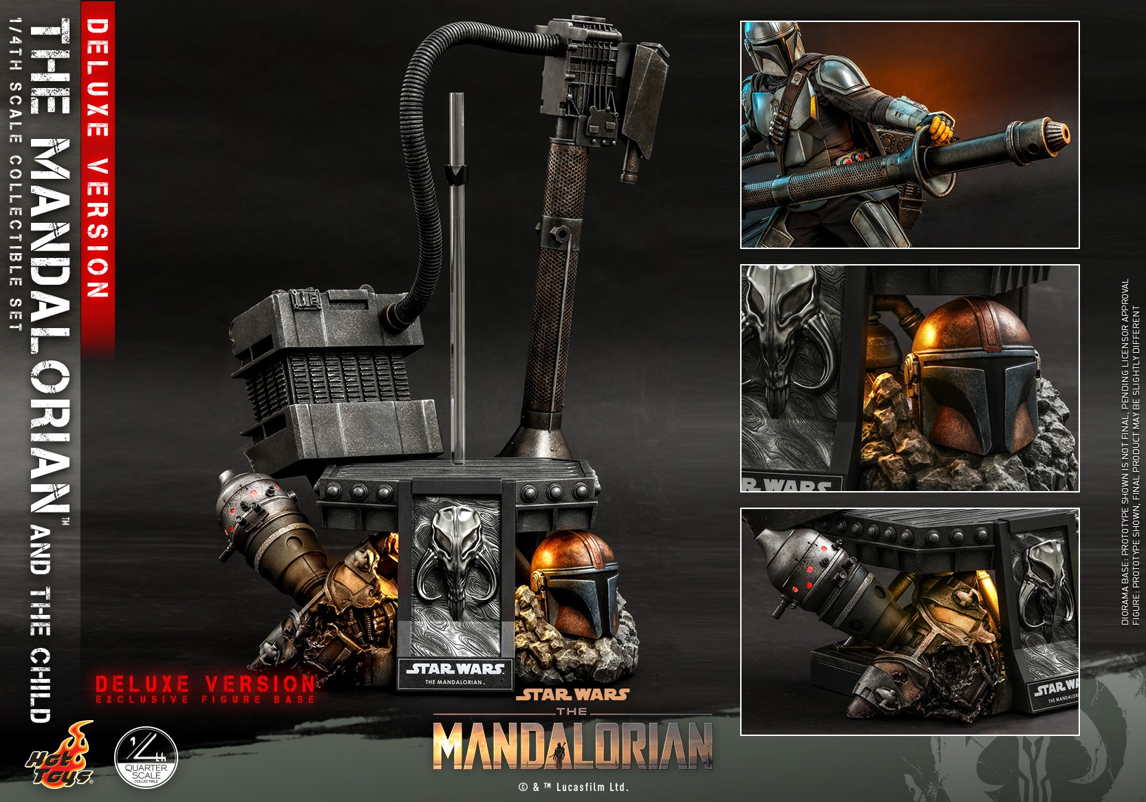 Hot Toys QS017 1/4 Star Wars™ The Mandalorian™ - The Mandalorian & The Child (Deluxe Version)