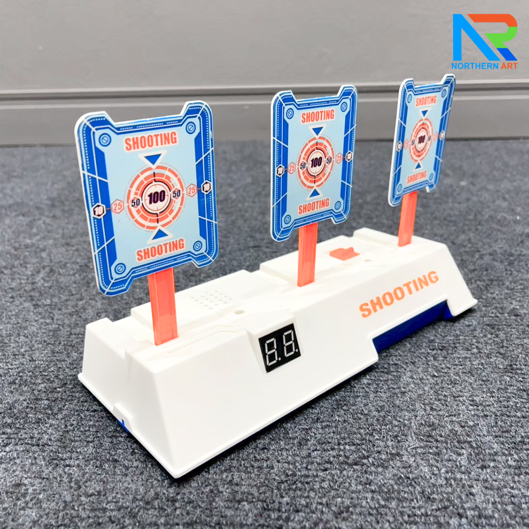 เกมส์ยิงเป้าตั้งโต๊ะ ขนาด (W)40 x (D)40 x (H)90 cm. พร้อมเป้านิ่ง 3 แผ่น 3 ชุด และปืนกระสุนโฟม 1 กระบอก