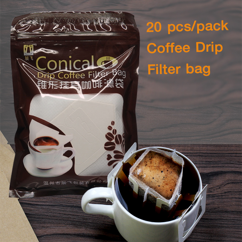 ถุงกรองกาแฟ ดริปคอฟฟี่แบบหูแขวน 90x90 mm. 1 แพ็ค 20 ชิ้น