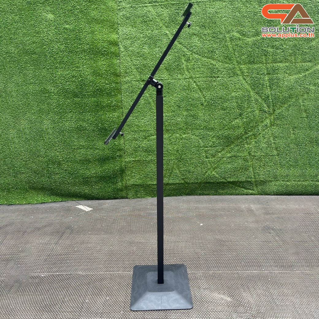 ขาตั้งโปสเตอร์เหล็ก แบบเอียง ฐานพลาสติก-ขึ้นรูป เสริมแผ่นยางถ่วงน้ำหนัก โชว์งานพิมพ์ 1 ด้าน ปรับระดับ-ปรับเอนได้ ถอดประกอบเคลื่อนย้ายสะดวก