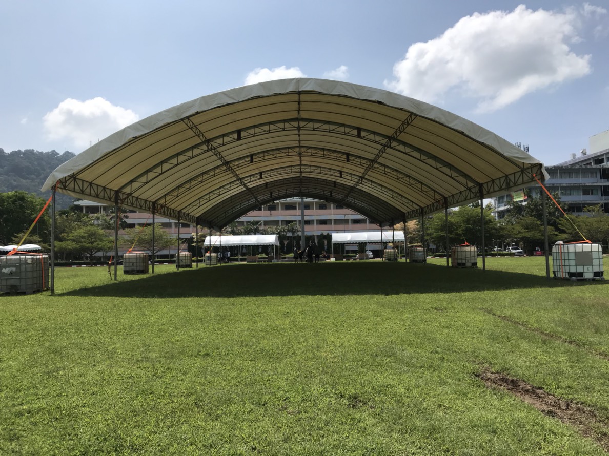 เต็นท์โดมขนาดใหญ่ กว้าง 15 เมตร เหมาะสำหรับงานแสดงสินค้า งานพิธีใหญ่ๆ