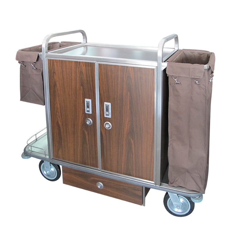 Housekeeping Cart Cleaner cart 3 layer drawer bottom side 1401-040