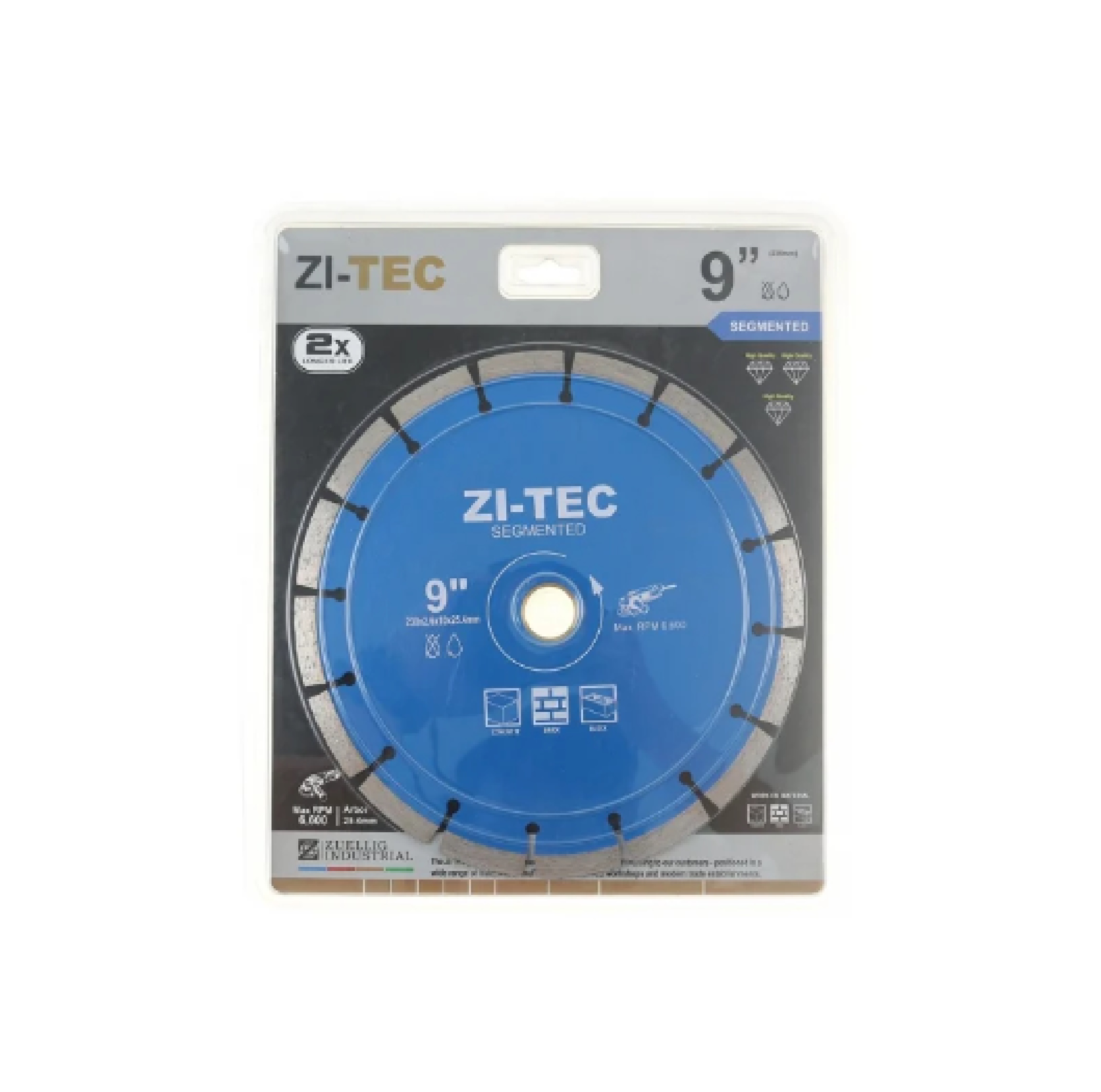 ZI-TEC ใบตัดคอนกรีต 9 นิ้ว 16 ร่อง