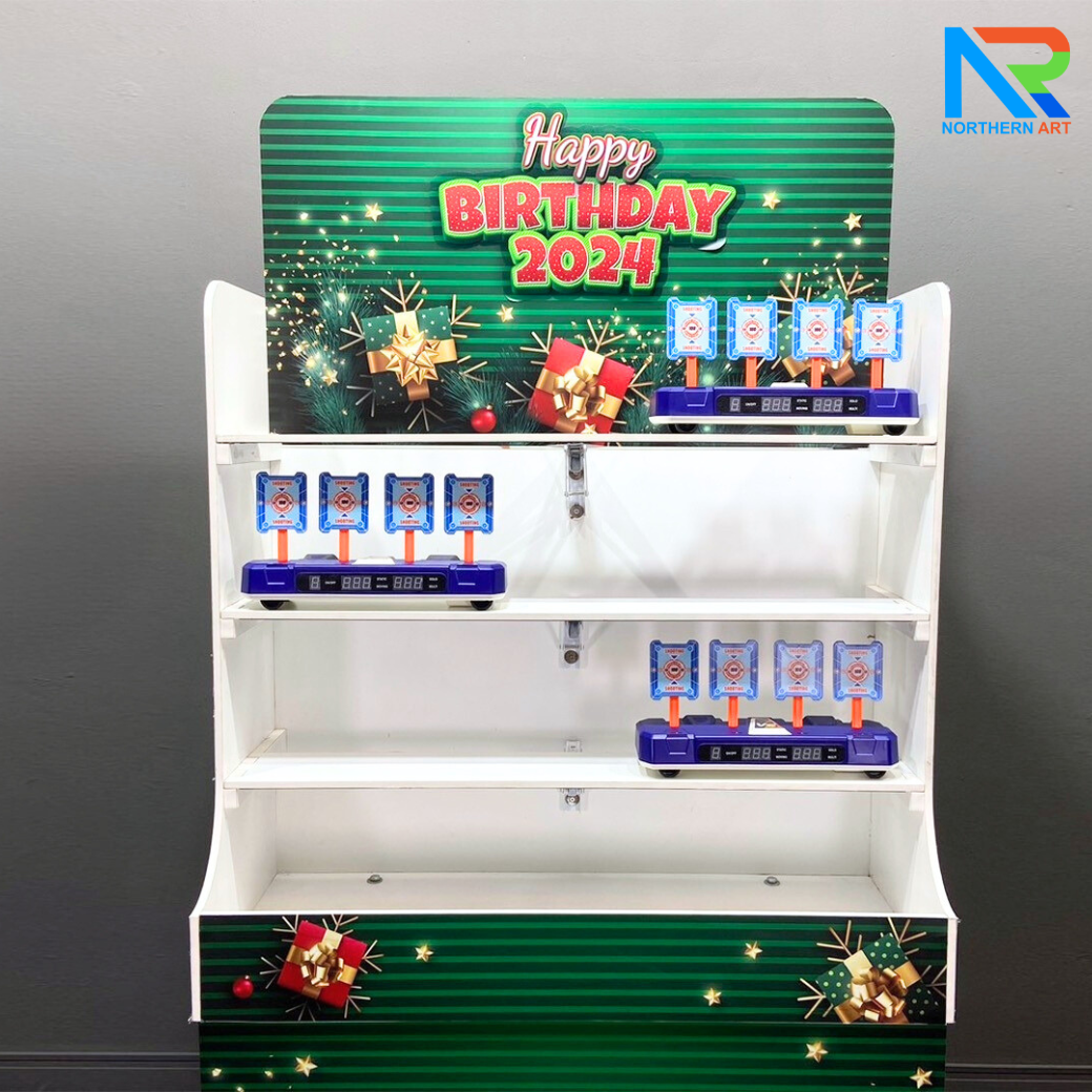 เกมส์ CARNIVAL GAME ยิงเป้าเคลื่อนที่ ขนาด (W) 90 x (L)50 x (H)176 cm. พร้อมเป้าเคลื่อนที่ 4 เป้า 3 ชุด ปืนกระสุนโฟม 2 ชุด