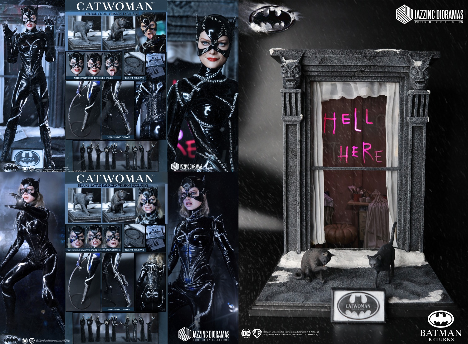 Jazzinc Dioramas JD-001E 1992 "Batman Returns" - Catwoman (Deluxe Two Pack Which Features, and an Exclusive Diorama) [ดีลักซ์ 2 แบบ และพิเศษฉากประตู]